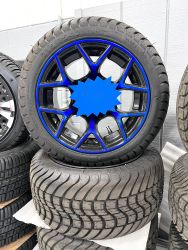 12” blue wheels on streets